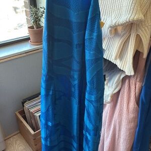 Elegant Blue Patterned Women's Skirt